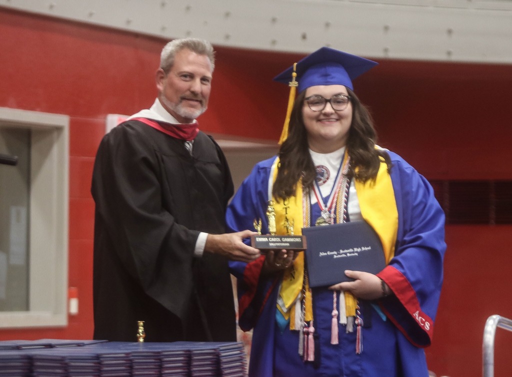 students at graduation