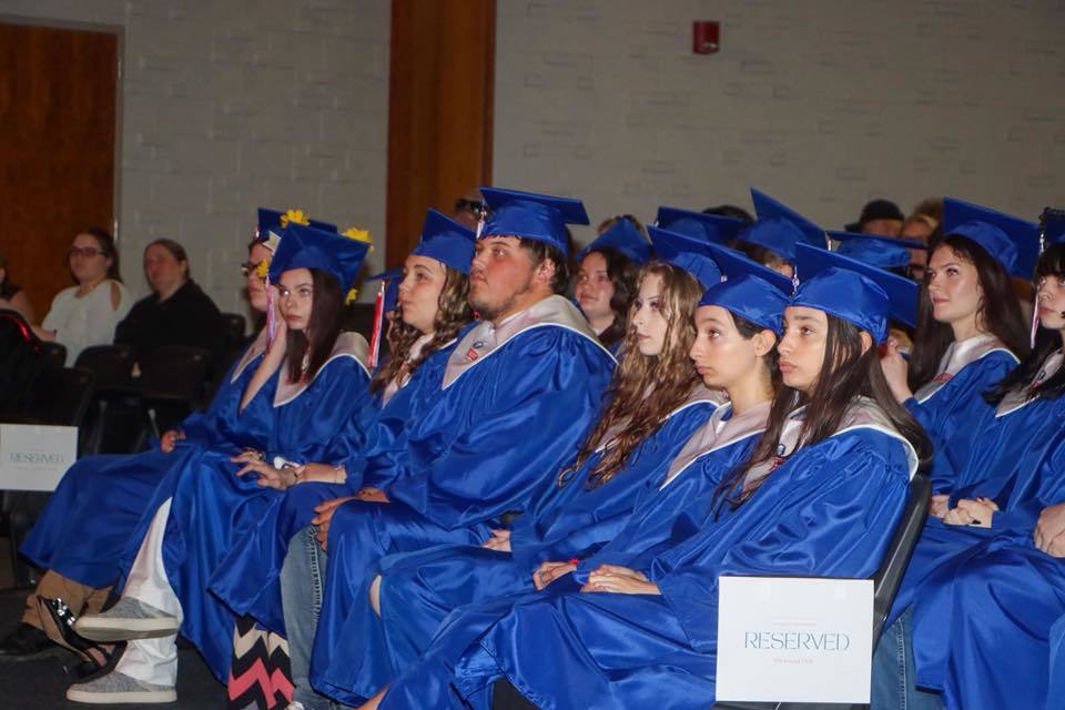 students at graduation