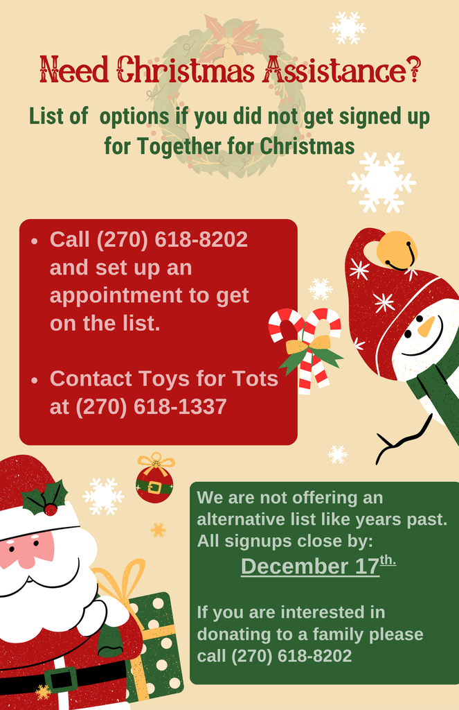 Christmas Assistance for families
