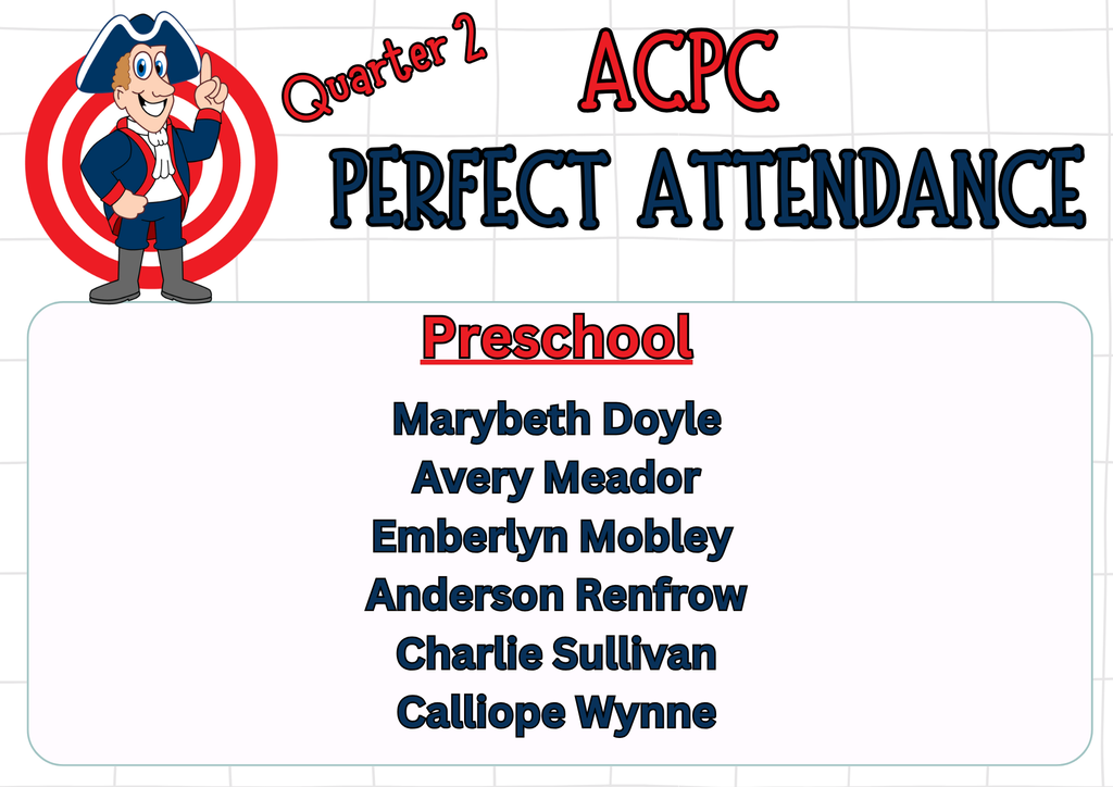 Preschool Perfect Attendance