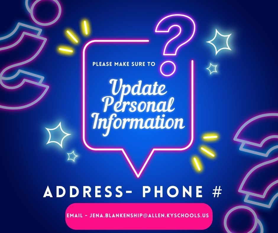 Please make sure you have updated all information