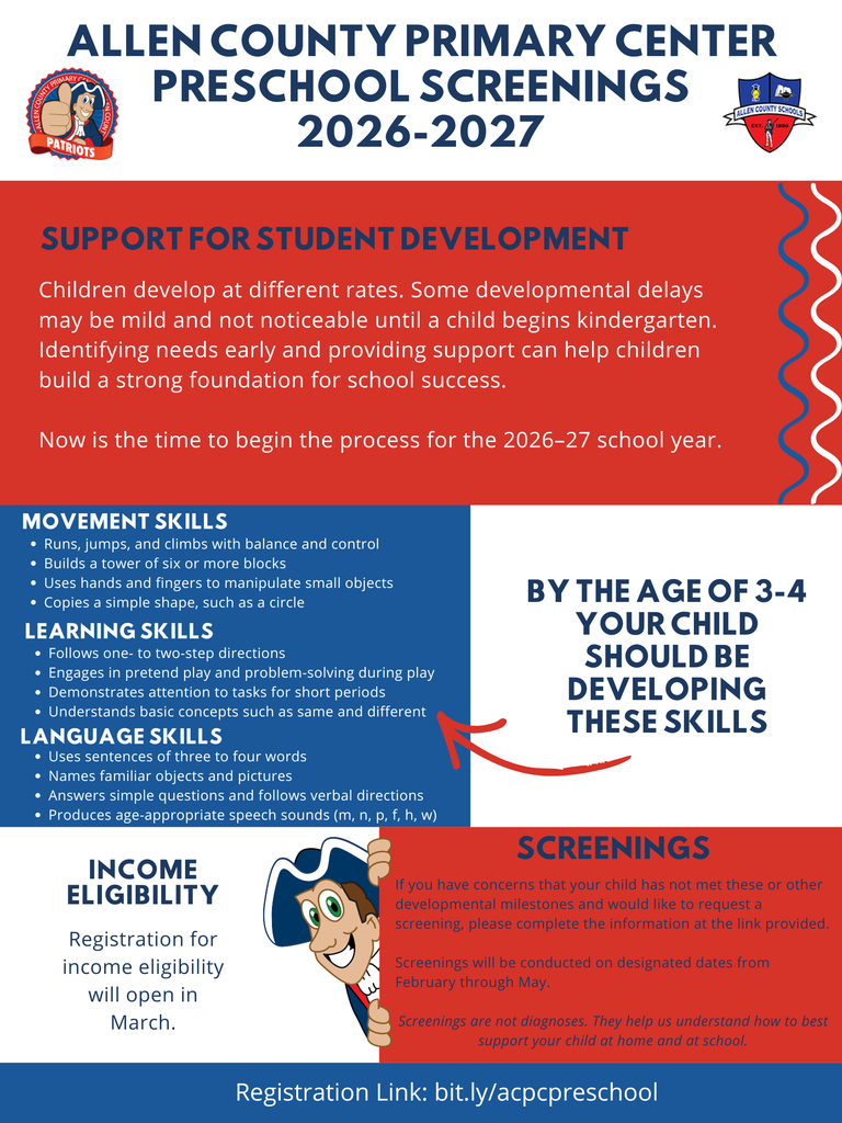 Preschool Screening Information