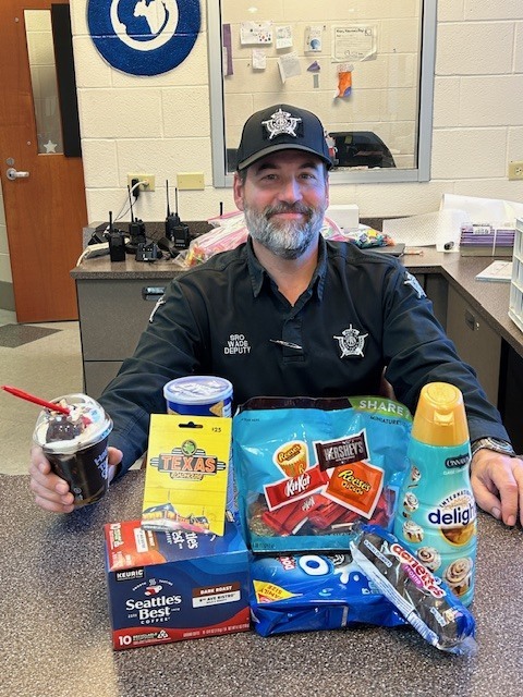 We brought in some BLUE to Back our Blue! Thank you SRO Wade for all you do to keep ACIC Safe!