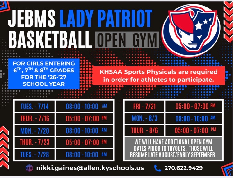 JEBMS Lady Patriot Basketball