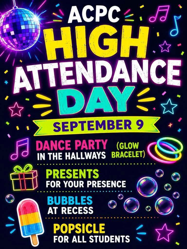 High Attendance Day is Wednesday, September 9th