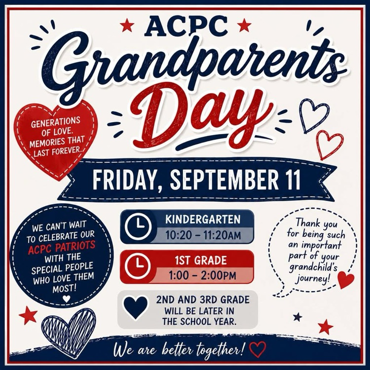 K & 1 Grandparent’s Day 9/11/26