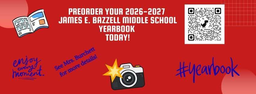 JEBMS yearbook sale graphic
