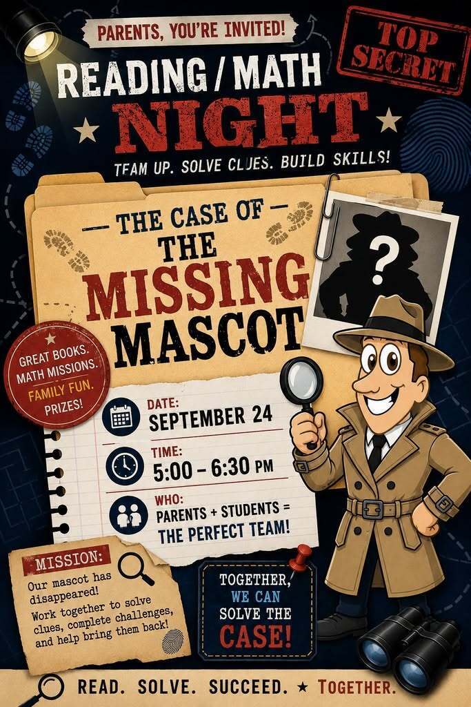 Reading & Math Night will be September 24th