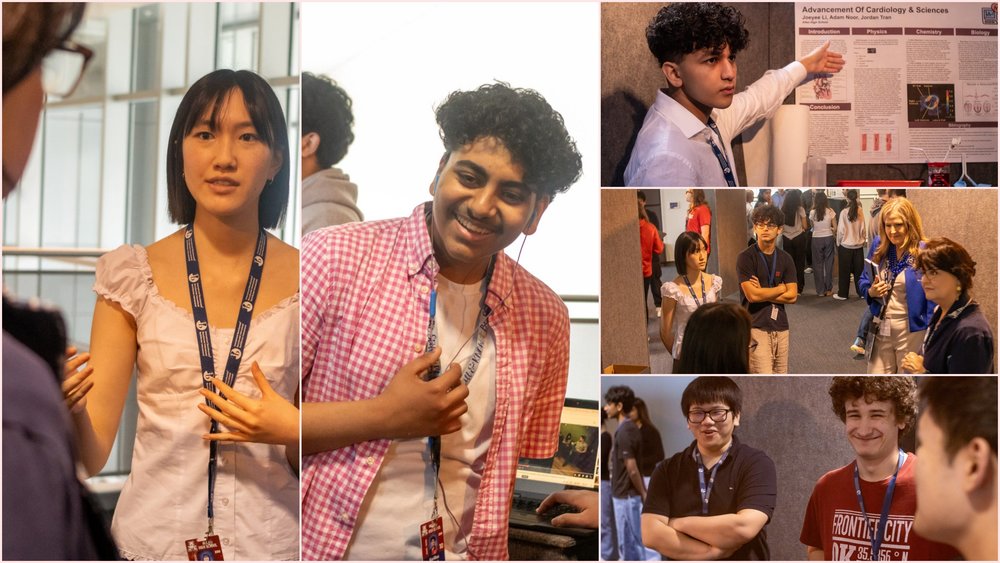 Collage of students at the IB Science Expo