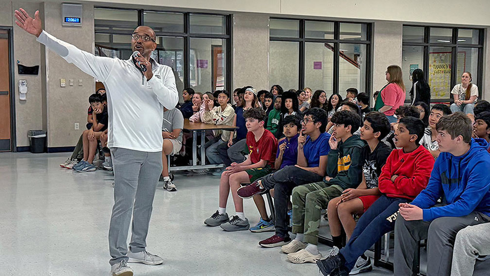 Cheatham students hear about the campus geothermal project