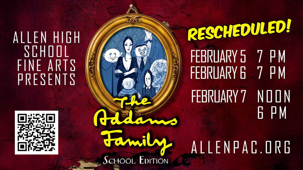 The Addams Family - All Performance Dates Rescheduled to Next Weekend