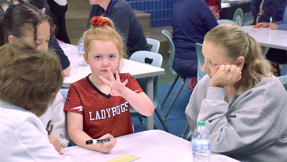 Silver Eagles with Olson student