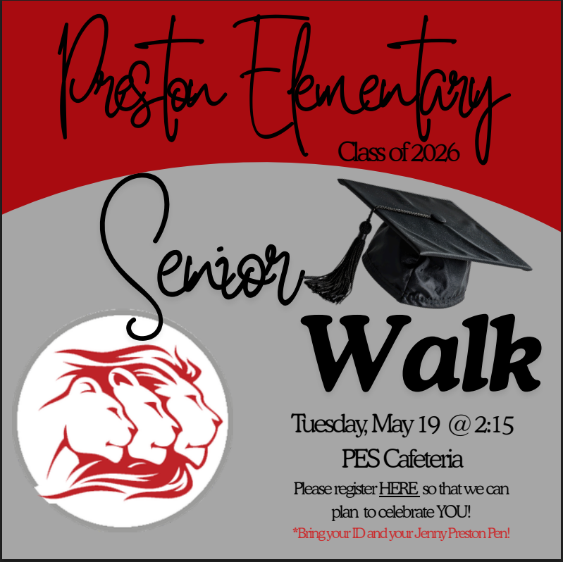 Senior Walk Tue 5/19/26 @ 2:15 PM