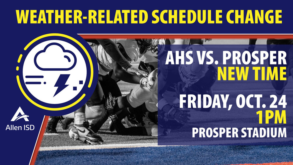 Allen Eagles Football Game Rescheduled for Friday at 1 p.m.