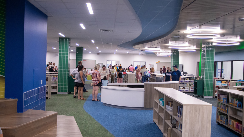 Olson Elementary's renovated library