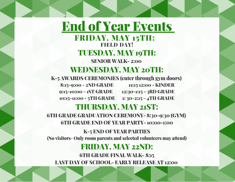 End of Year Events