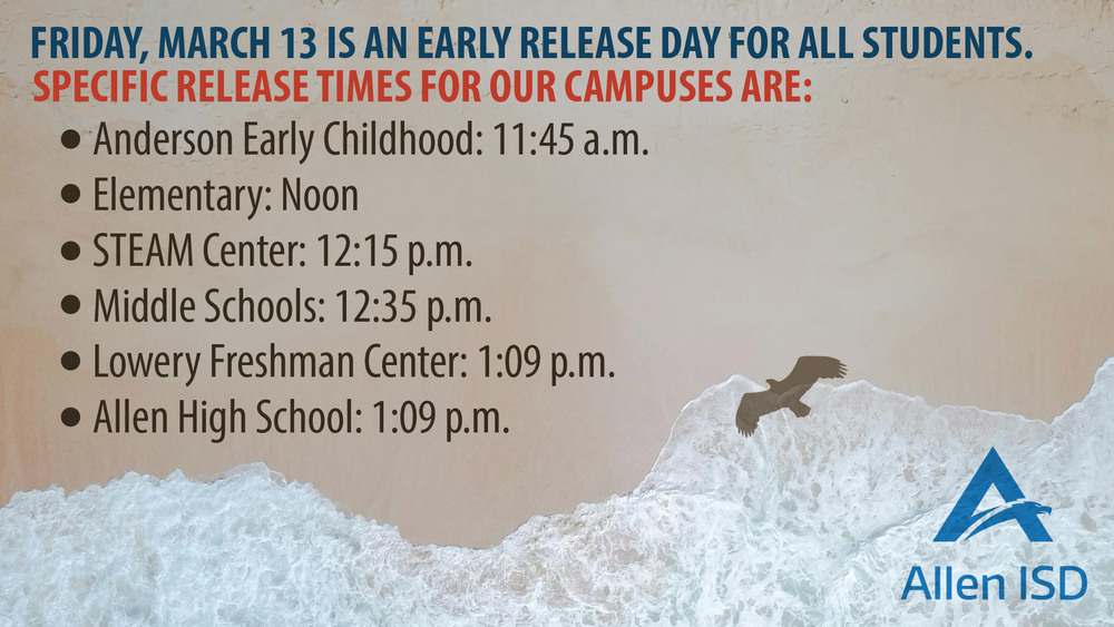 Friday the 13th is an Early Release Day