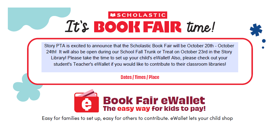 It's Book Fair Time Flyer