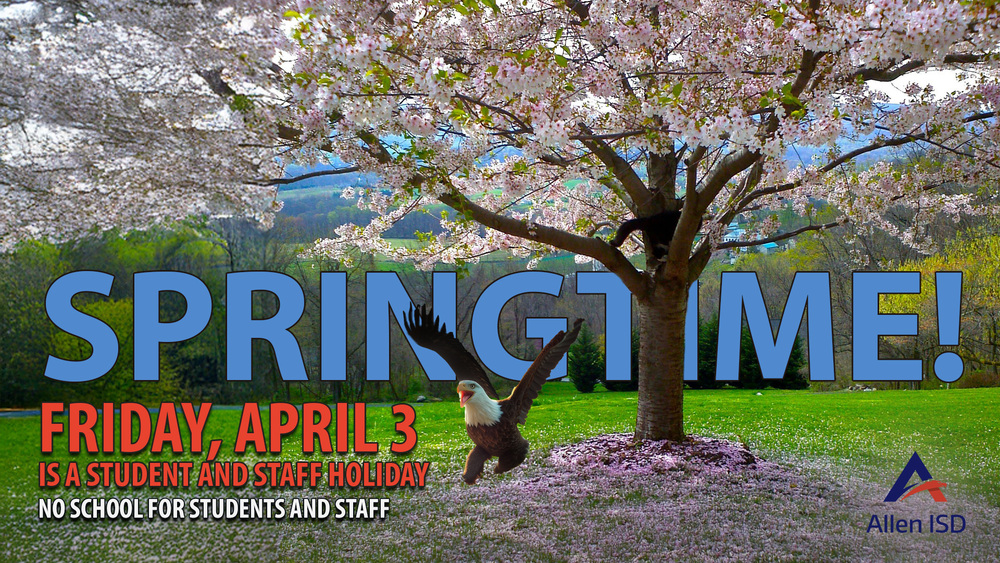 Friday is a student and staff holiday