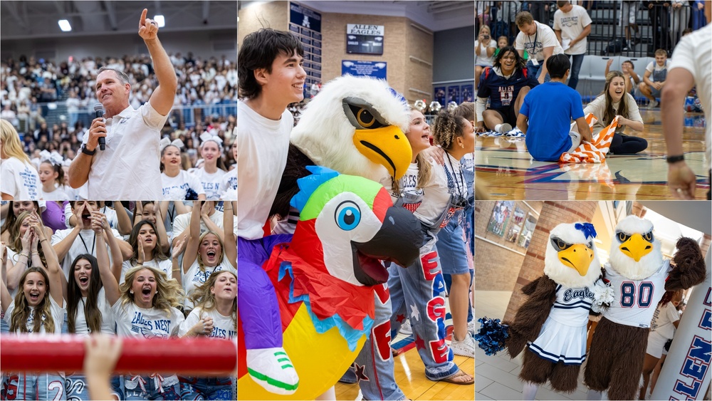 Images from the August 28, 2026 Allen High School Pep Rally