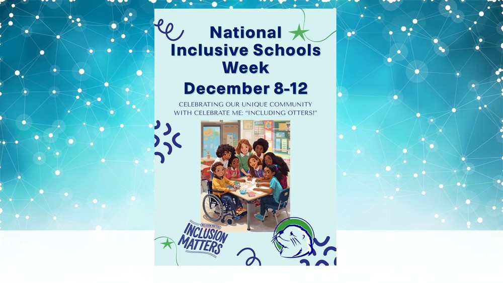 National Inclusive School Week students sitting at a table playing games. One student in a wheelchair. Having fun! 