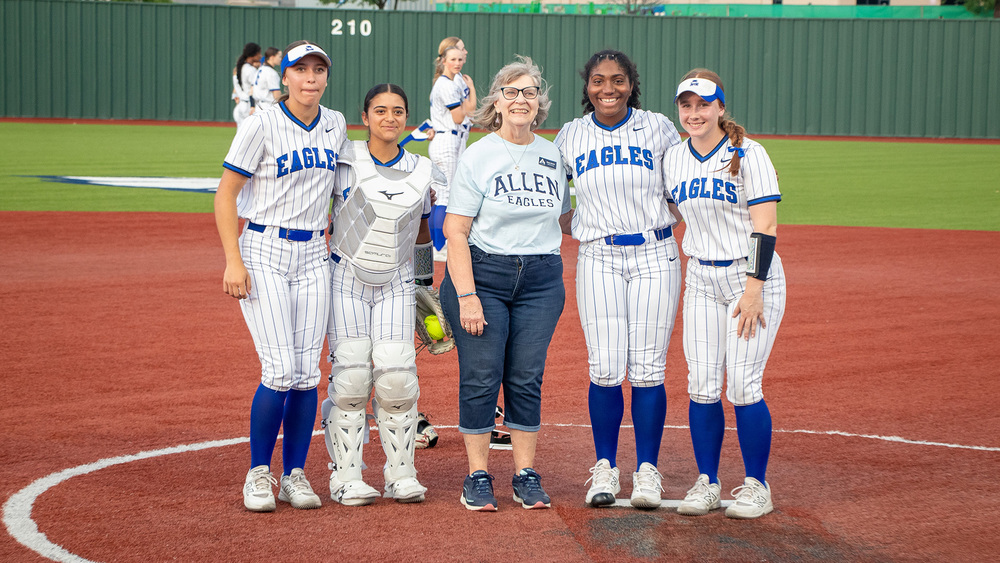 Silver Eagles Celebrate Community Spirit with First Pitch Follow by Allen Softball Victory