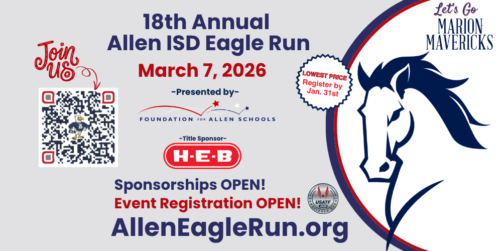 register for the allen eagle run with qr code