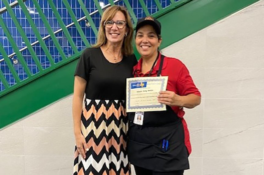 Principal Shannon Ivey and Nady Martin