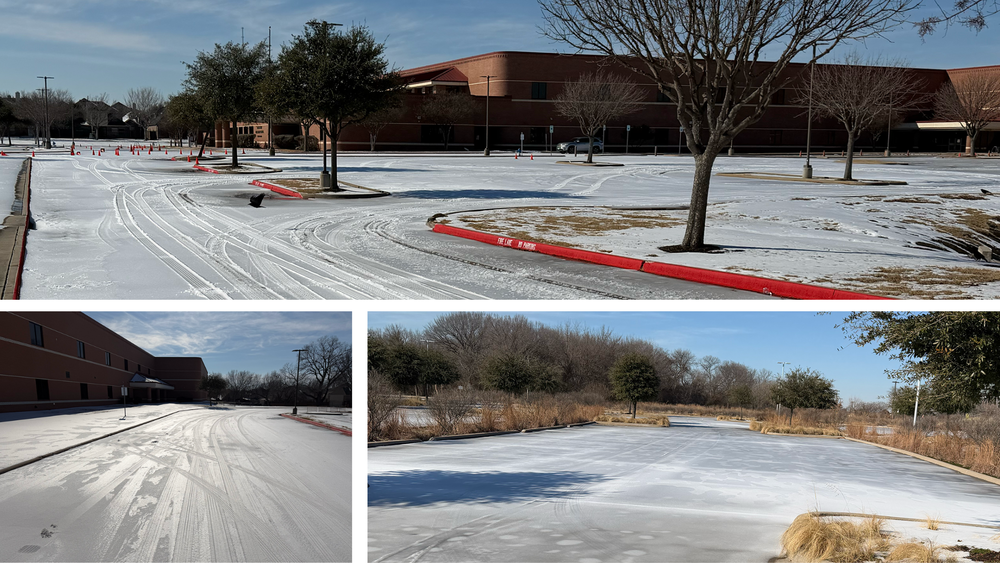 Icy Streets at three Allen ISD campuses