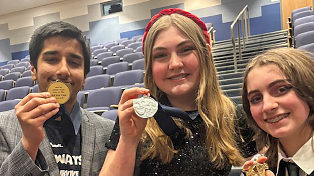 One Act Students with Medals