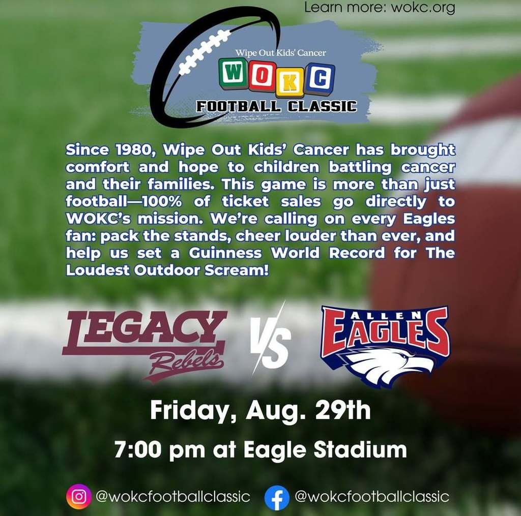 WOCK Football Classic Friday Aug. 29 at 7 p.m. in Eagle Stadium