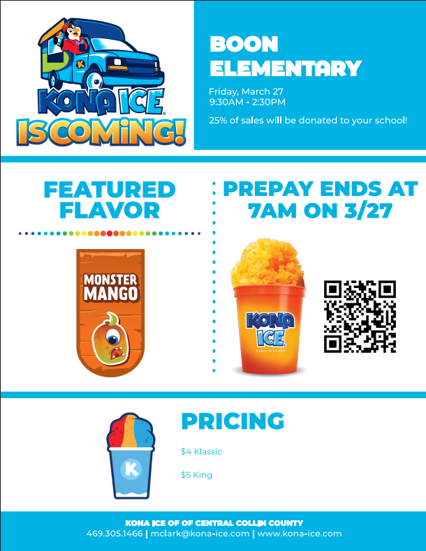 Kona Ice This Friday!