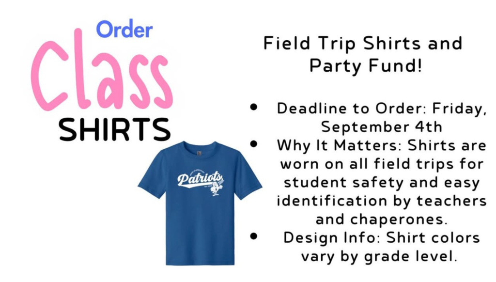 Order Class Shirts Now!