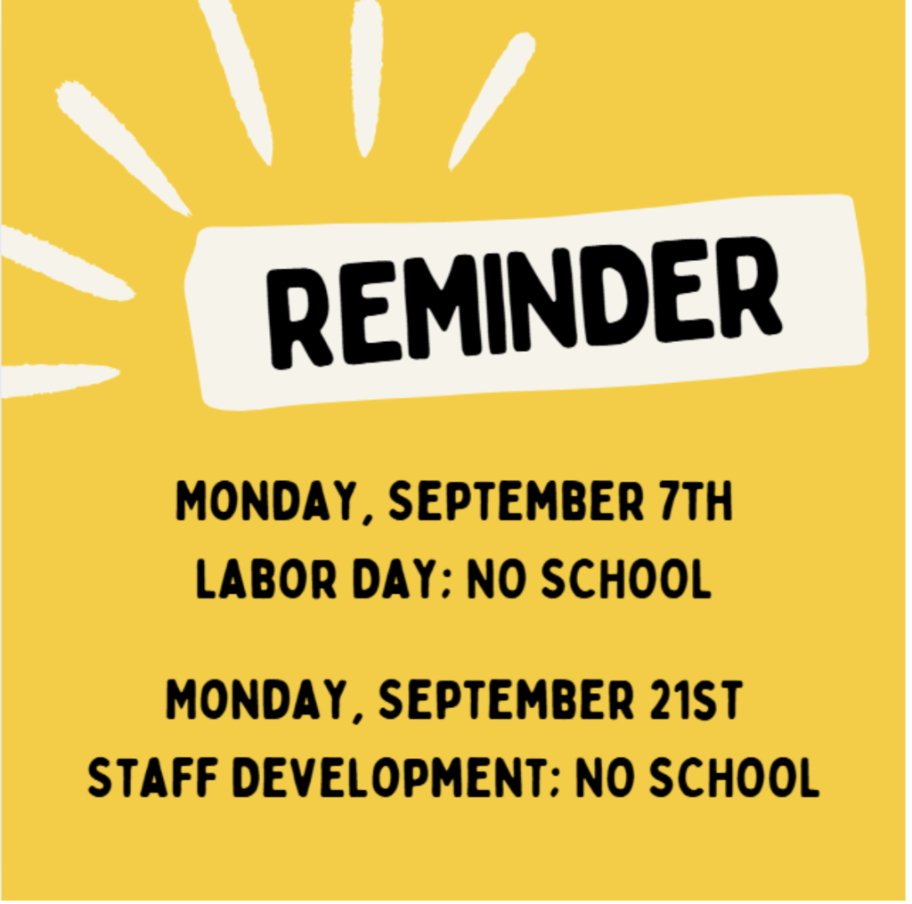 No School Sept. 7th!