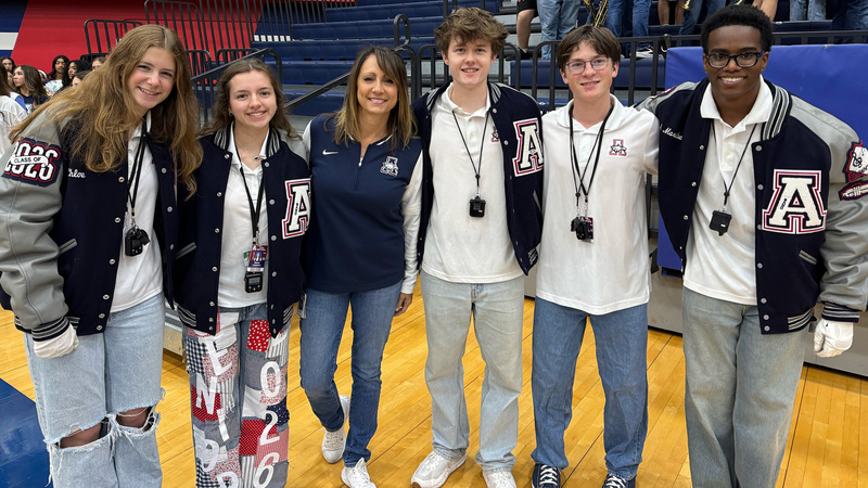 Dr. Bullock with Allen High School 2026 Seniors