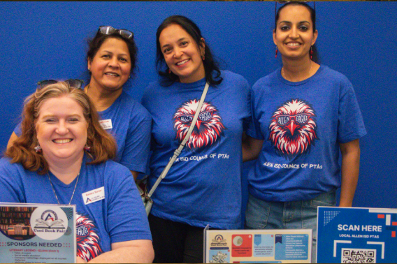 Council of PTAs members at Family Engagement Night boothj
