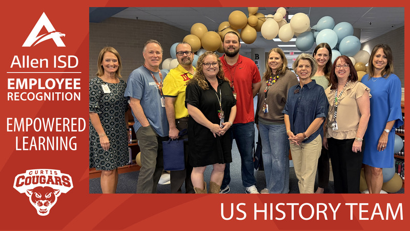 Curtis Middle School US History Team Recognized for Creating an Engaging STAAR Review Experience