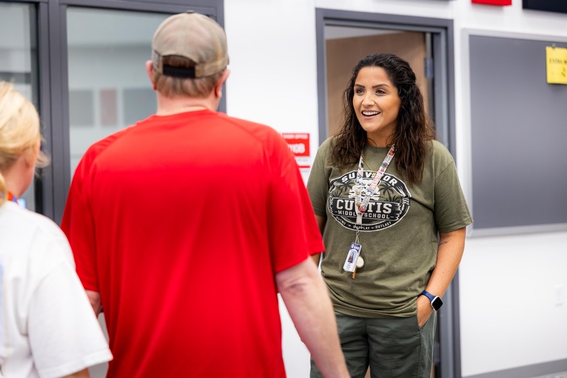 Photos of Meet the Teacher event at Curtis Middle School