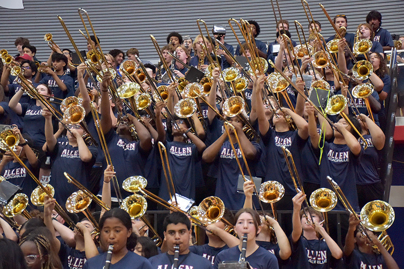 AHS band at pep rally