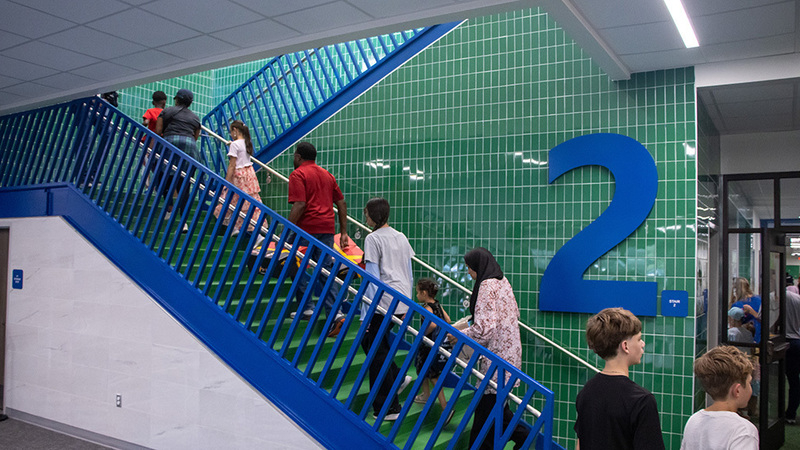 New Olson Elementary stairwell