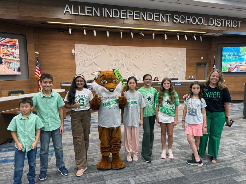 Special thanks to the Green Elementary sixth graders for leading the Board of Trustees in the Pledge of Allegiance.