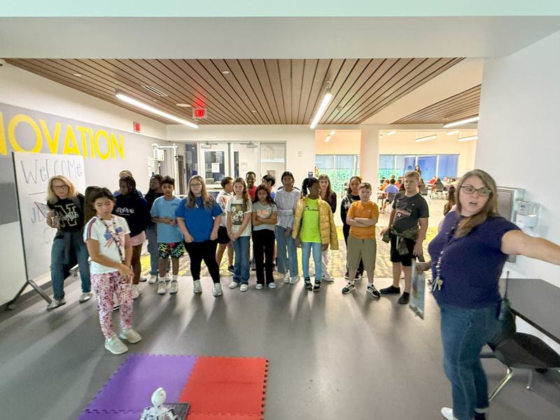 Allen ISD 6th graders use a Foundation for Allen Schools grant to create Earth Art at the STEAM Center, blending art and science.