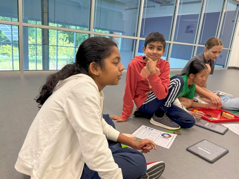 Allen ISD 6th graders use a Foundation for Allen Schools grant to create Earth Art at the STEAM Center, blending art and science.