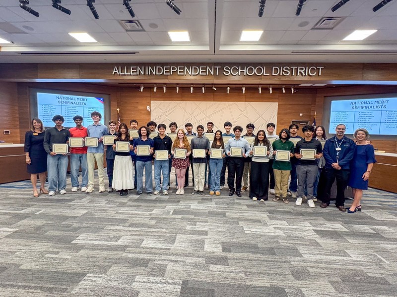 Allen ISD Board honors students, staff, and partners for achievements and a $45K band donation.