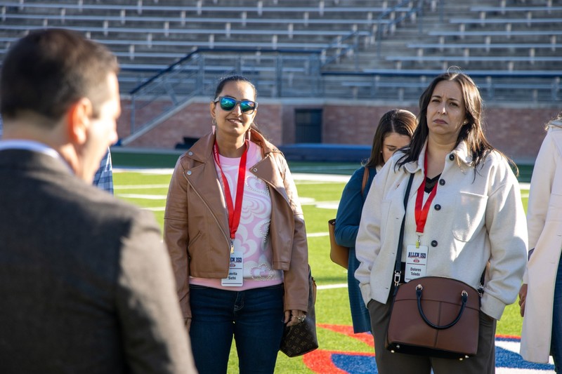 Group tours Eagle Stadium
