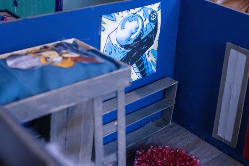 STEAM Center students display creative interior design projects and seasonal installations built through hands-on, collaborative learning.