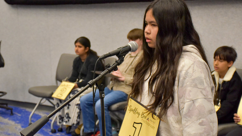 Allen ISD Spelling Bee participant