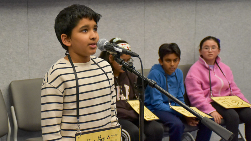 Allen ISD Spelling Bee participant