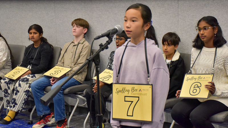 Allen ISD Spelling Bee participant