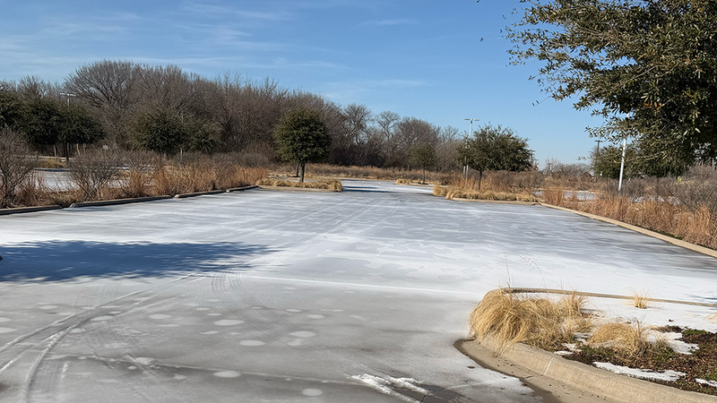 Photos from Allen ISD campus parking lots and drop-off zones, taken at approximately 2 p.m. on January 28th.